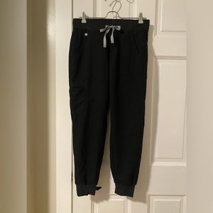 Figs Zamora scrub bottoms, black, small petite